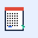 A white earnings calendar page with red header flips while a green drift arrow climbs up-right with yellow drift sparkles.