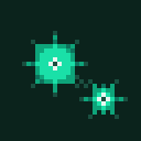 Two interlocking teal gears — a large one and a small one — rotating in opposite directions.